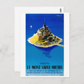 フランスヴィンテージのポスター復元 ポストカード (正面/裏面)