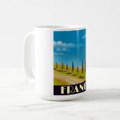 フランスヴィンテージスタイル旅行ポスター コーヒーマグカップ (正面左)