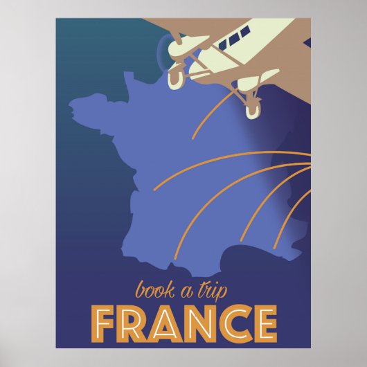 フランスヴィンテージスタイル旅行ポスター ポスター (正面)