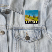 フランスヴィンテージスタイル旅行ポスター 缶バッジ (インサイチュ)