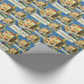 フランスヴィンテージトラベルラッピング紙 ラッピングペーパー (角)