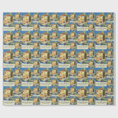 フランスヴィンテージトラベルラッピング紙 ラッピングペーパー (フラット)