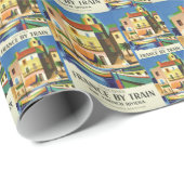 フランスヴィンテージトラベルラッピング紙 ラッピングペーパー (ロールコーナー)