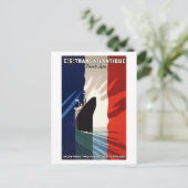 フランスヴィンテージ旅行ポスター復元 ポストカード (スタンド正面)