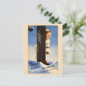 フランスヴィンテージ旅行ポスター1938 ポストカード (スタンド正面)