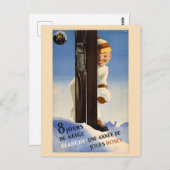 フランスヴィンテージ旅行ポスター1938 ポストカード (正面/裏面)