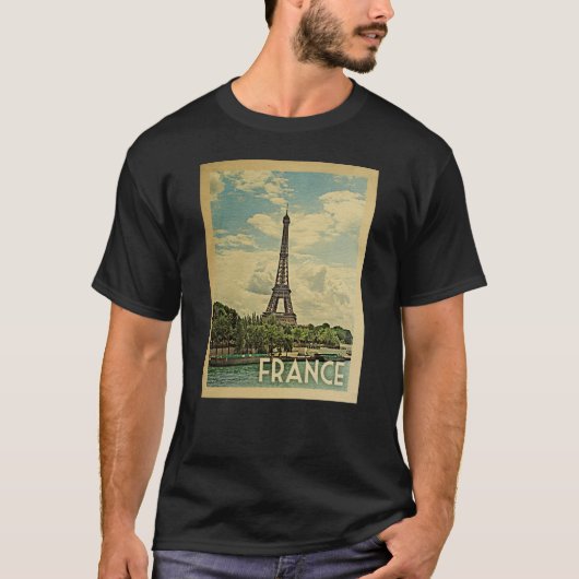 フランスヴィンテージ旅行Tシャツ Tシャツ (正面)