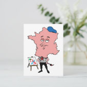 フランスヴィンフランスのテージ旅行記念品風刺画 ポストカード (スタンド正面)