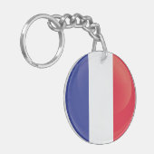 フランス丸型アイコンフラグ キーホルダー (正面左)