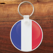 フランス丸型アイコンフラグ キーホルダー (正面)