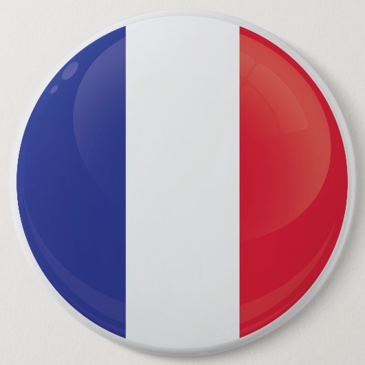 フランス丸型アイコンフラグ 缶バッジ (正面)