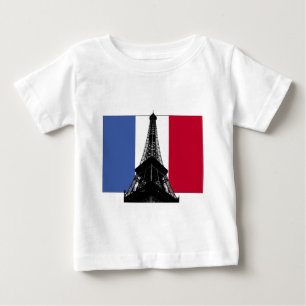 フランス乳児国旗 ベビーTシャツ