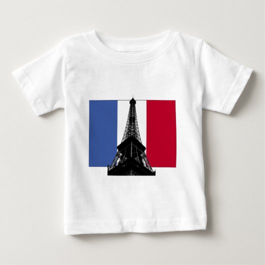 フランス乳児国旗 ベビーTシャツ (正面)