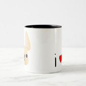 フランス人が大好き/クリーム ツートーンマグカップ (中央)