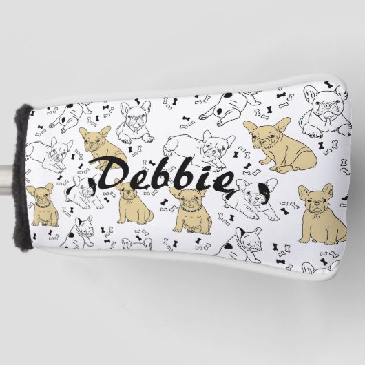 フランス人が骨を愛する ゴルフヘッドカバー (正面)