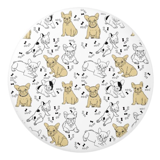 フランス人が骨を愛する セラミックノブ (正面)