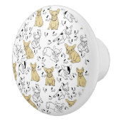 フランス人が骨を愛する セラミックノブ (右)