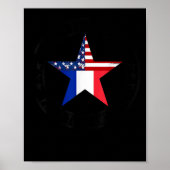 フランス人で幸運 アメリカ人であることを誇りに思う フランス語 ポスター (正面)