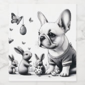 フランス人とバンニー ワインラベル (シングルラベル)