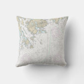 フランス人と青い丘の湾とアプローチのチャート クッション (裏面)