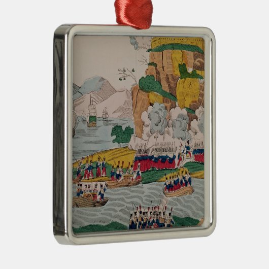 フランス人によってアルジェの取得 メタルオーナメント (右)