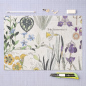 フランス人のアールヌーボーのアイリスによってはティッシュペーパーが開花します 薄葉紙 (クラフト)