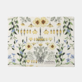 フランス人のアールヌーボーのケシによってはドア・マットが開花します ドアマット (正面)