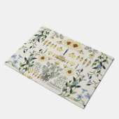 フランス人のアールヌーボーのケシによってはドア・マットが開花します ドアマット (アングル)