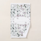 フランス人のアールヌーボーのケシの花のBathタオルセット バスタオルセット (ハンドタオル)