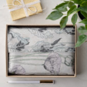 フランス人のアールヌーボーのケシのPavotの花のティッシュペーパー 薄葉紙 (ギフト)