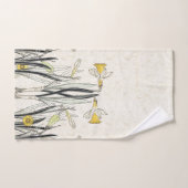 フランス人のアールヌーボーのスイセンの花のBathタオルセット バスタオルセット (ハンドタオル)