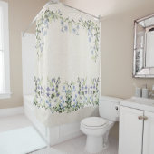フランス人のアールヌーボーのヴィンテージの花のシャワー・カーテン シャワーカーテン (インサイチュ)