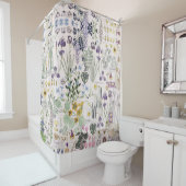 フランス人のアールヌーボーのヴィンテージの花のシャワー・カーテン シャワーカーテン (インサイチュ)