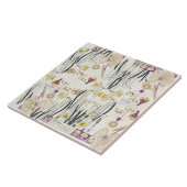 フランス人のアールヌーボーのヴィンテージの花のセラミックタイル タイル (側面)