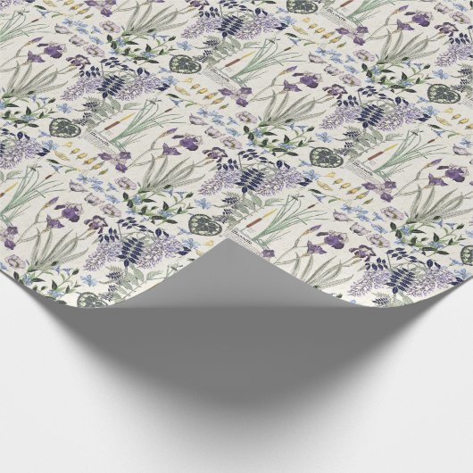 フランス人のアールヌーボーのヴィンテージの花の包装紙 ラッピングペーパー (角)