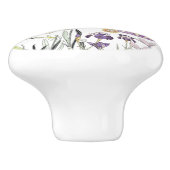 フランス人のアールヌーボーのヴィンテージの花の陶磁器のノブ セラミックノブ (側面)