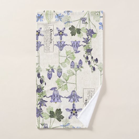 フランス人のアールヌーボーのヴィンテージの花のBathタオルセット バスタオルセット (ハンドタオル)