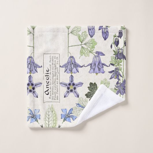 フランス人のアールヌーボーのヴィンテージの花のBathタオルセット バスタオルセット (ウォッシュタオル)