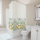 フランス人のアールヌーボーの花のシャワー・カーテン シャワーカーテン (インサイチュ)