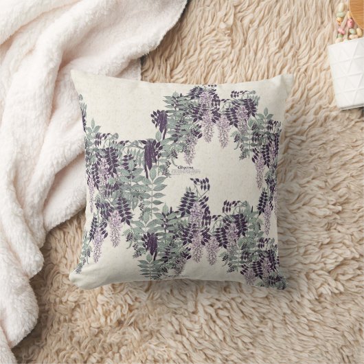 フランス人のアールヌーボーの藤によっては装飾用クッションが開花します クッション (ブランケット)