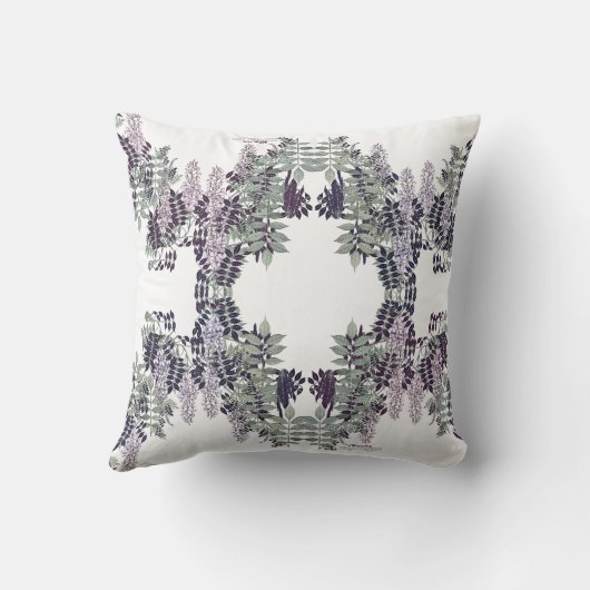 フランス人のアールヌーボーの藤によっては装飾用クッションが開花します クッション (裏面)