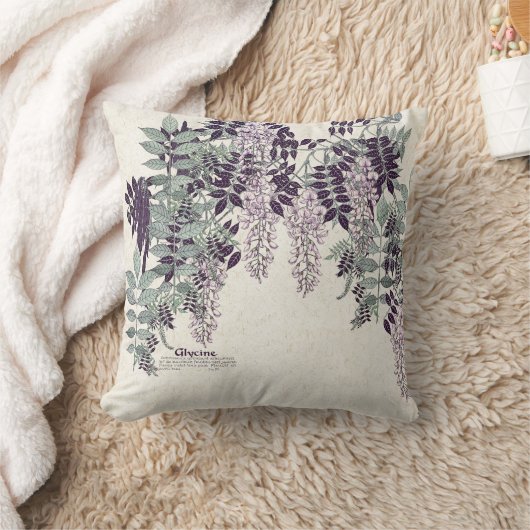 フランス人のアールヌーボーの藤によっては装飾用クッションが開花します クッション (ブランケット)