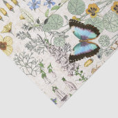 フランス人のアールヌーボーの蝶花のティッシュペーパー 薄葉紙 (詳細)