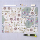 フランス人のアールヌーボーの《植物》スイレンによってはティッシュペーパーが開花します 薄葉紙 (クラフト)