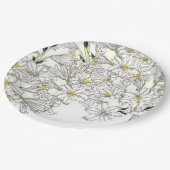 フランス人のアールヌーボーユリによっては紙皿が開花します ペーパープレート (アングル)