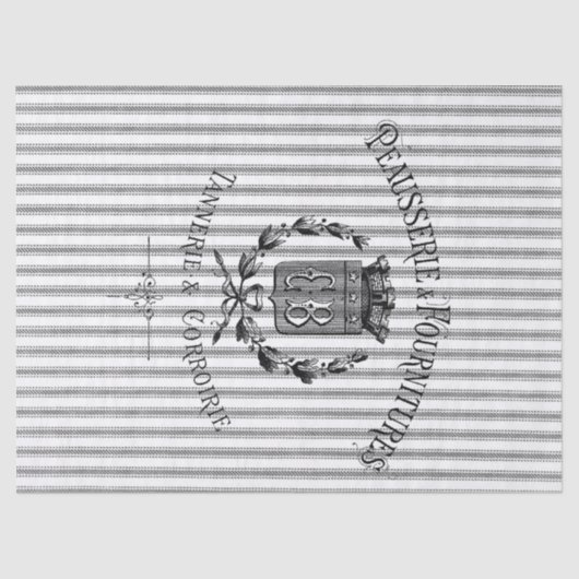 フランス人のカチカチ音をたてるティッシュペーパー-黒 薄葉紙 (正面)