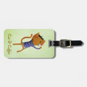 フランス人のクールな猫 ラゲッジタグ (正面横)