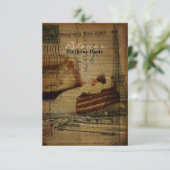 フランス人のケーキのパリエッフェル塔の誕生会 招待状 (スタンド正面)