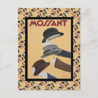 、フランス人のファッション広告する、ヴィンテージ帽子 ポストカード