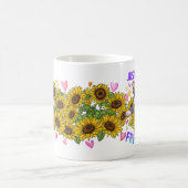 フランス人のブルドッグ好きフランスのの女の子 コーヒーマグカップ (中央)